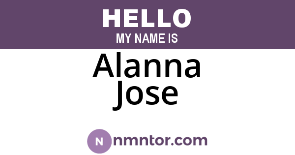 Alanna Jose