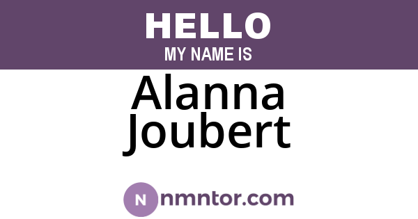 Alanna Joubert