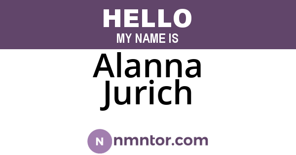 Alanna Jurich