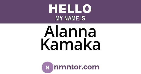 Alanna Kamaka