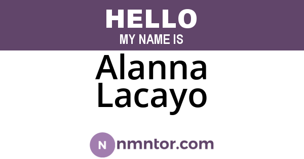 Alanna Lacayo