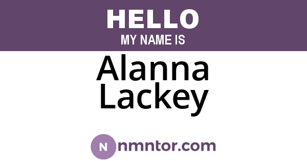 Alanna Lackey