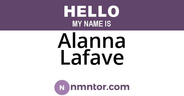 Alanna Lafave