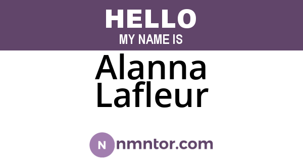 Alanna Lafleur