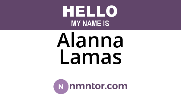 Alanna Lamas