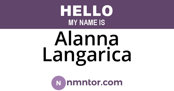 Alanna Langarica