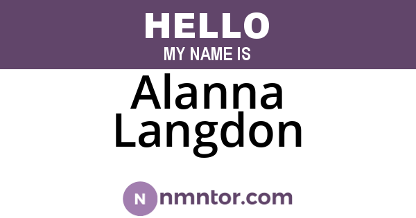 Alanna Langdon