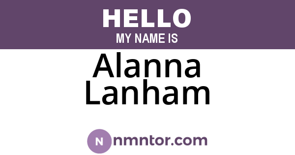 Alanna Lanham