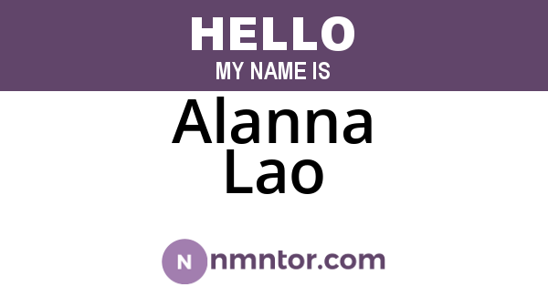 Alanna Lao
