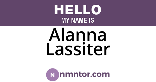 Alanna Lassiter