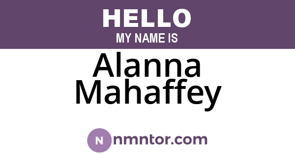 Alanna Mahaffey