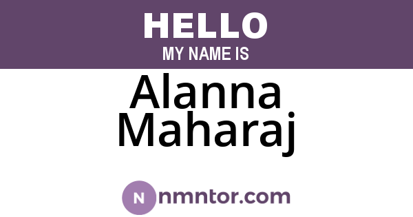 Alanna Maharaj