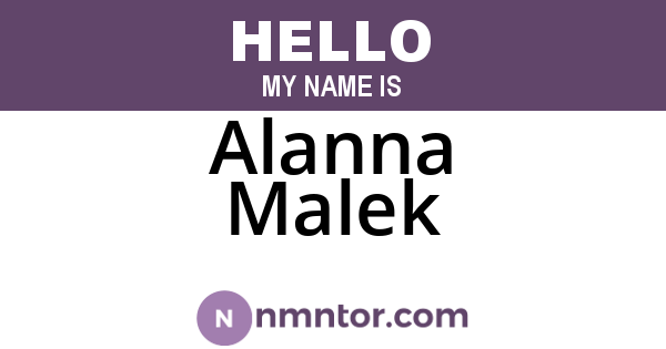 Alanna Malek