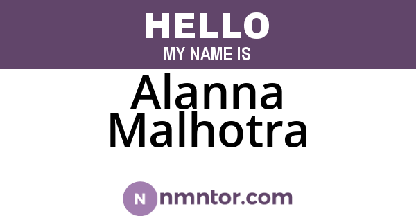Alanna Malhotra