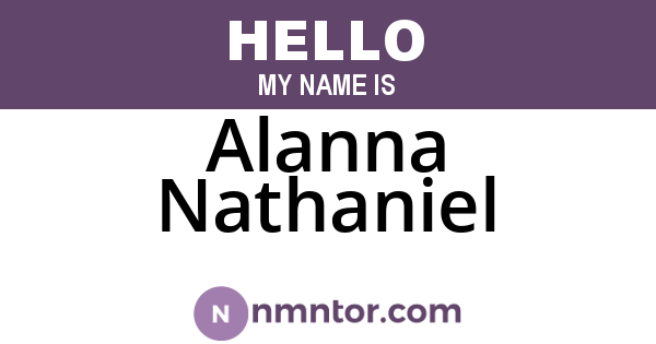 Alanna Nathaniel