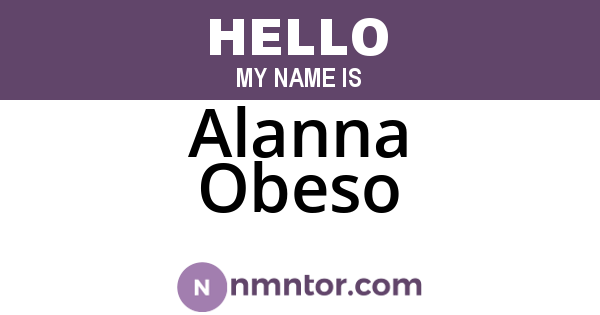 Alanna Obeso