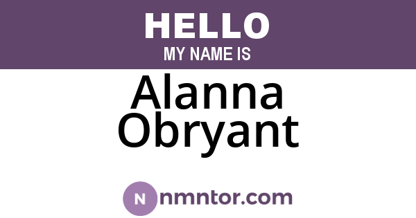 Alanna Obryant
