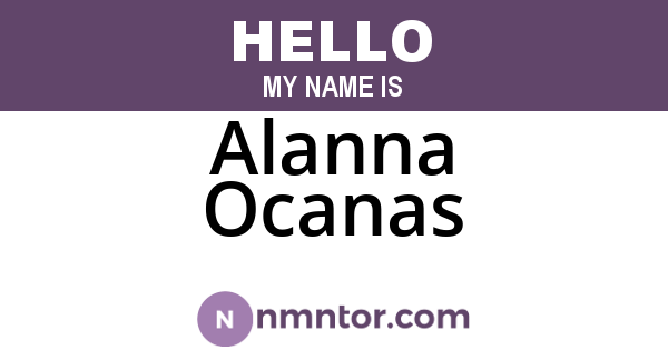 Alanna Ocanas