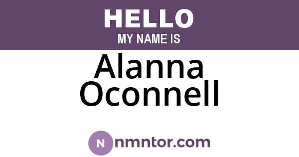Alanna Oconnell