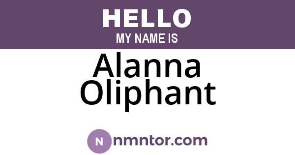 Alanna Oliphant