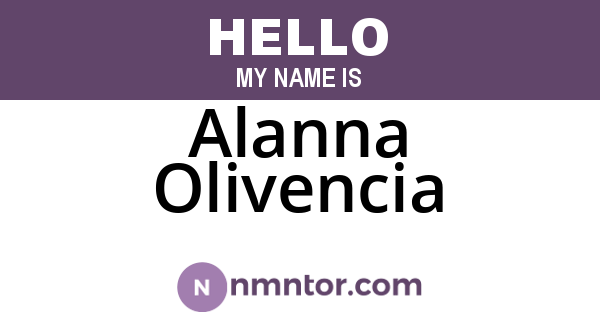 Alanna Olivencia