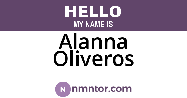 Alanna Oliveros