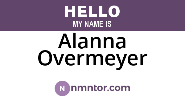 Alanna Overmeyer