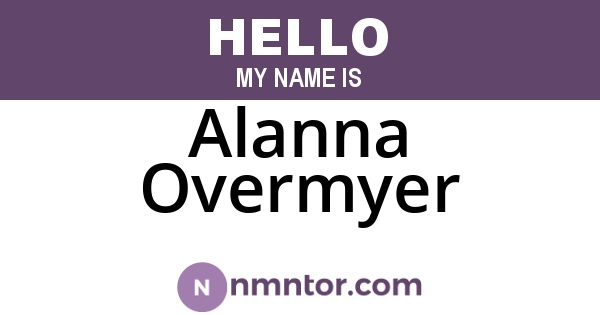 Alanna Overmyer