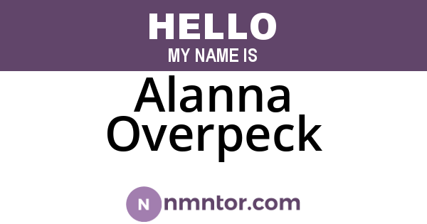 Alanna Overpeck