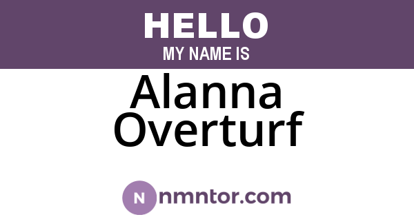 Alanna Overturf