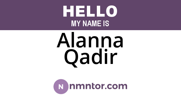 Alanna Qadir