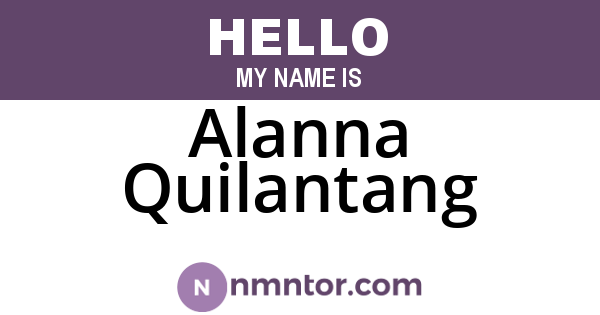 Alanna Quilantang