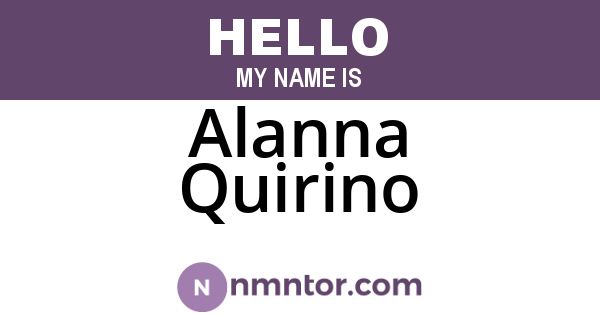 Alanna Quirino