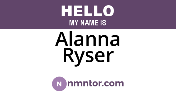 Alanna Ryser
