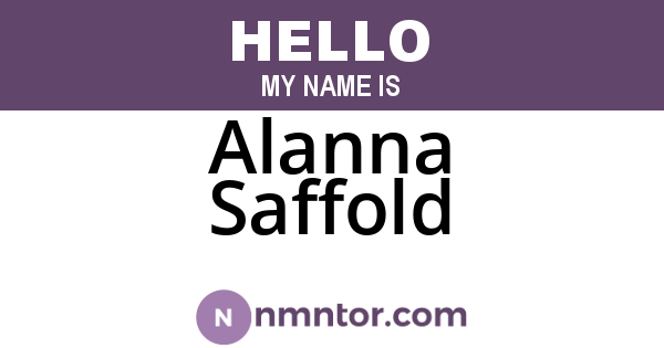 Alanna Saffold
