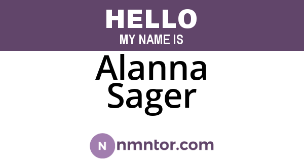 Alanna Sager