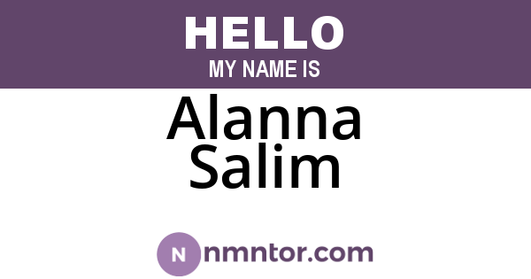 Alanna Salim