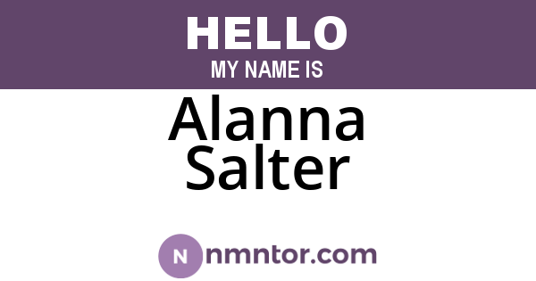 Alanna Salter