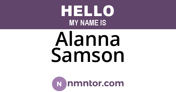 Alanna Samson