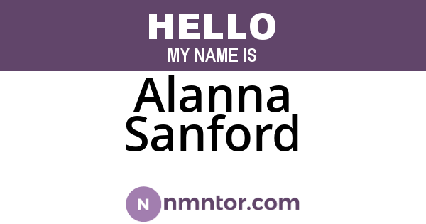 Alanna Sanford