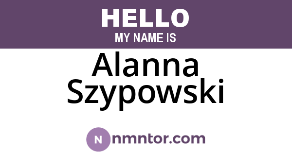Alanna Szypowski