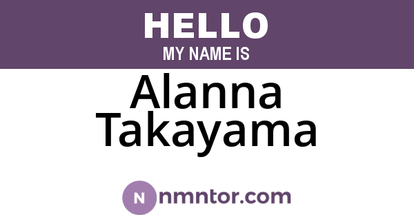 Alanna Takayama