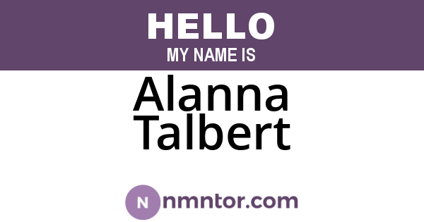 Alanna Talbert