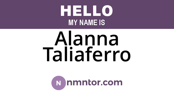 Alanna Taliaferro