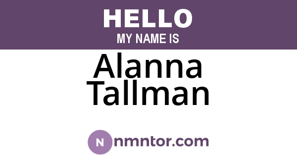 Alanna Tallman