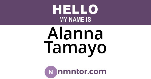 Alanna Tamayo