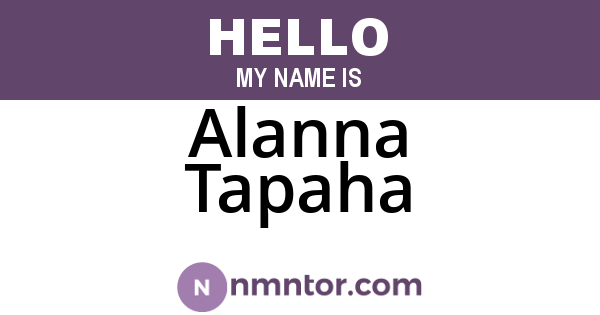 Alanna Tapaha