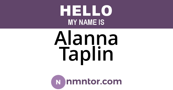 Alanna Taplin