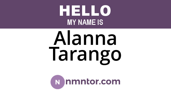 Alanna Tarango