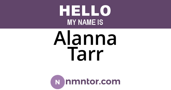 Alanna Tarr